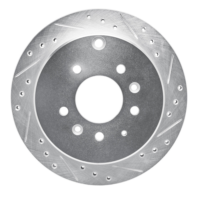 R1 92-06 Mazda MPV Rear Right Drilled & Slotted Silver Brake Rotor