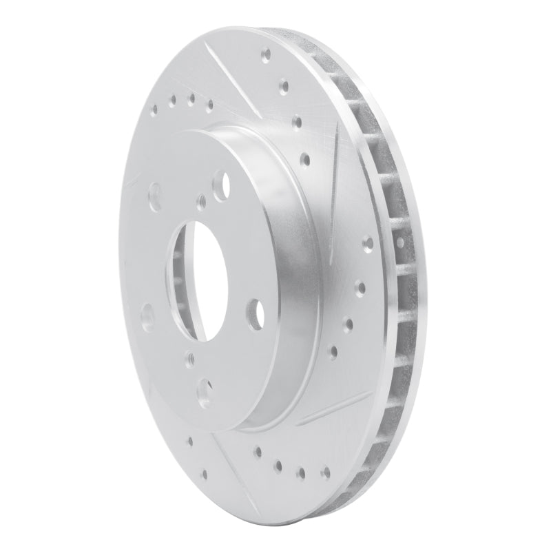 R1 91-95 Toyota MR2 Front Right Drilled & Slotted Silver Brake Rotor