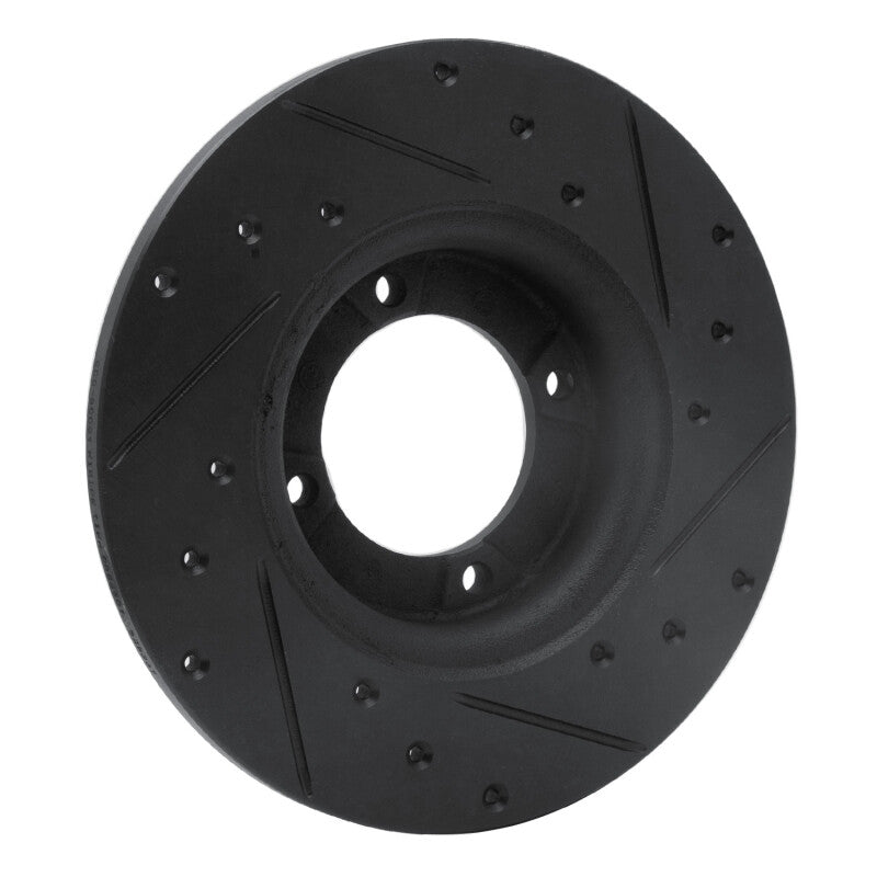R1 74-84 Ford COURIER (USA/Canada) Front Left Drilled & Slotted Black Brake Rotor
