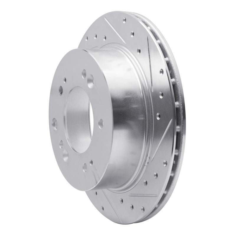 R1 07-09 Kia SORENTO Rear Right Drilled & Slotted Silver Brake Rotor