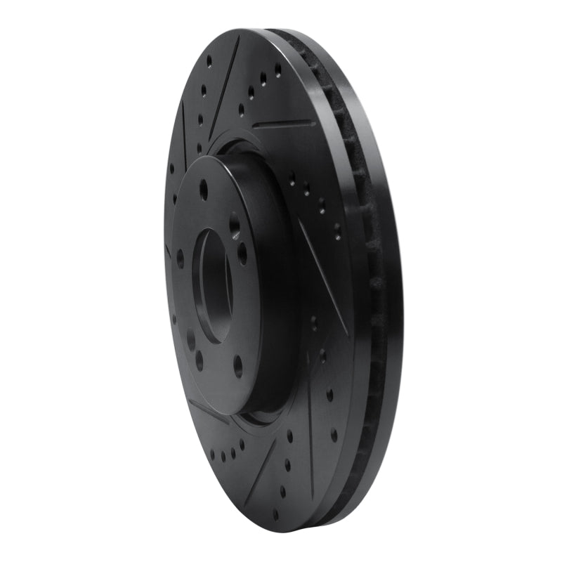 R1 12-16 Kia Sportage (USA/Canada) Front Left Drilled & Slotted Black Brake Rotor