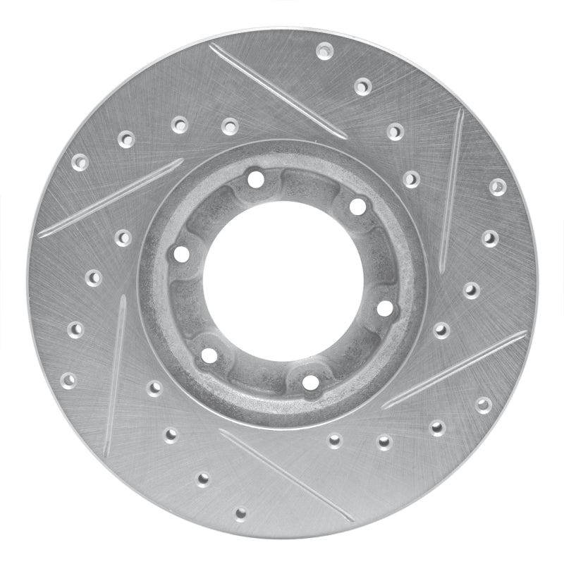 R1 87-88 Toyota Pickup Front Left Drilled & Slotted Silver Brake Rotor