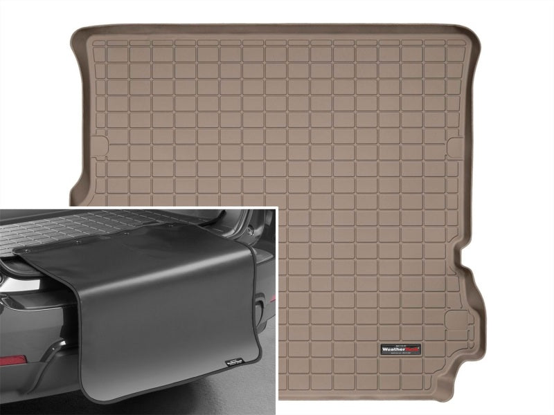 WeatherTech 10-16 Land Rover LR4/Discovery 4 Cargo Liners w/ Bumper Protector - Tan