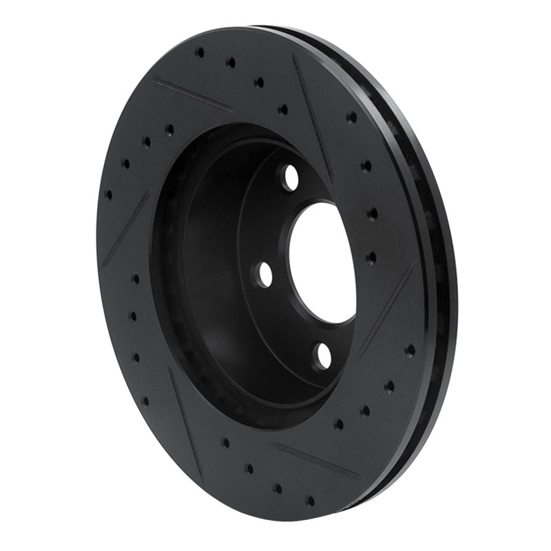 R1 95-02 Ford Ranger (USA/Canada) Front Left Drilled & Slotted Black Brake Rotor