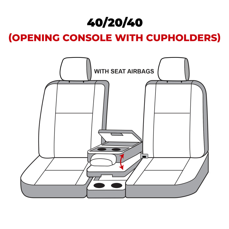 Covercraft 19-20 Ford F150 Polycotton SeatSaver Custom Front Row Seat Covers - Charcoal