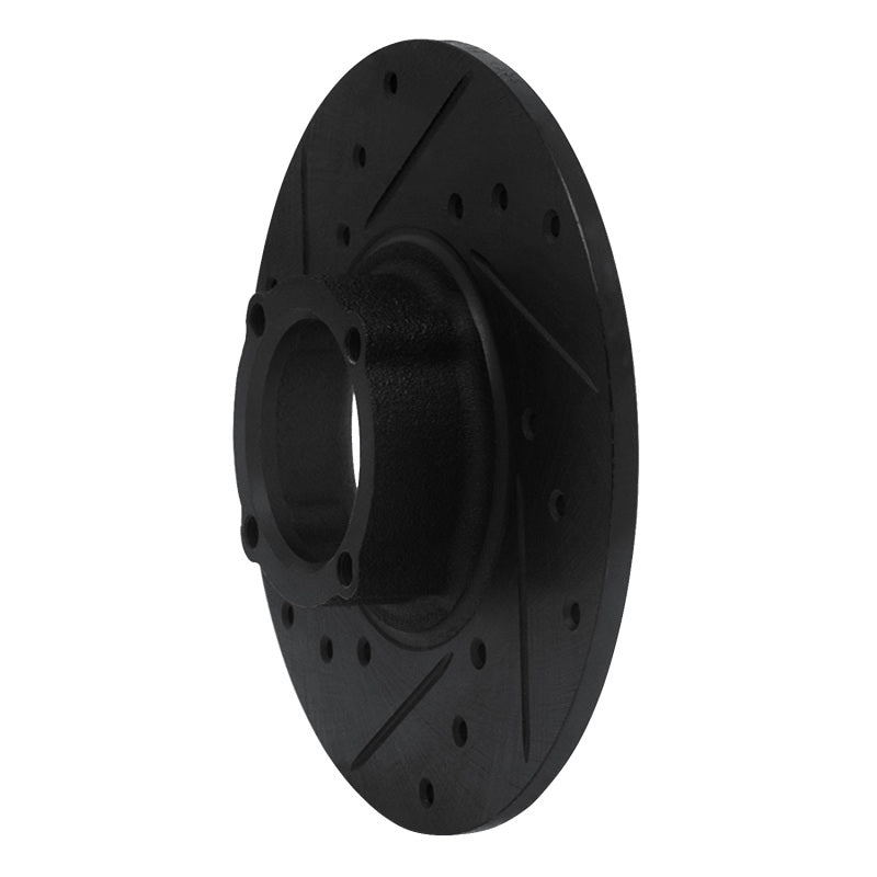 R1 63-79 Austin Healey Sprite Front Left Drilled & Slotted Black Brake Rotor