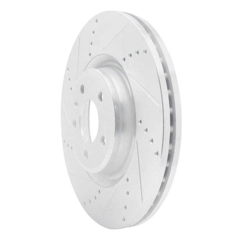 R1 12-20 Audi Q5 (Mexico) Front Left Drilled & Slotted Silver Brake Rotor