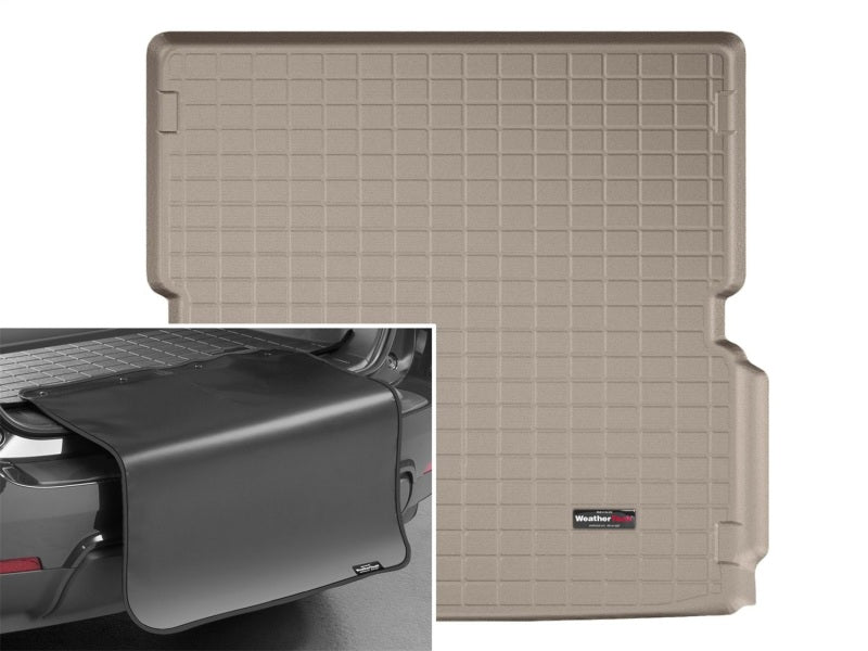 WeatherTech 2014+ Acura MDX Cargo Liners w/ Bumper Protector - Tan