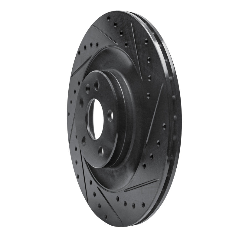 R1 16-26 Polestar Polestar 2 Rear Right Drilled & Slotted Black Brake Rotor