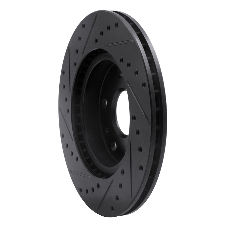 R1 07-19 Suzuki SX4 S-Cross (Mexico) Front Right Drilled & Slotted Black Brake Rotor