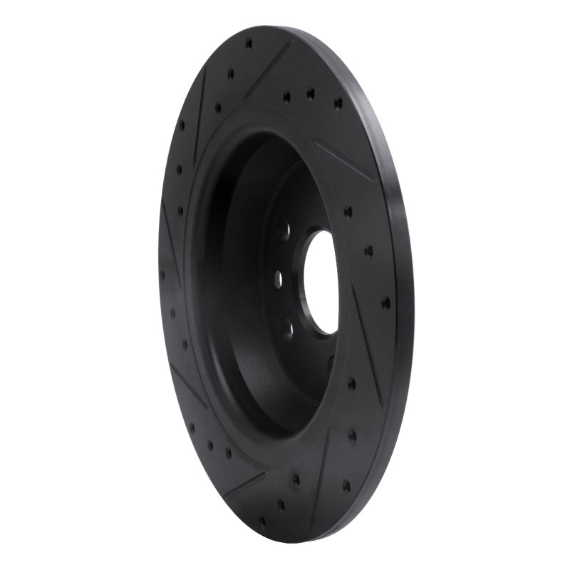 R1 09-15 Ford Focus RS (Mexico) Rear Right Drilled & Slotted Black Brake Rotor