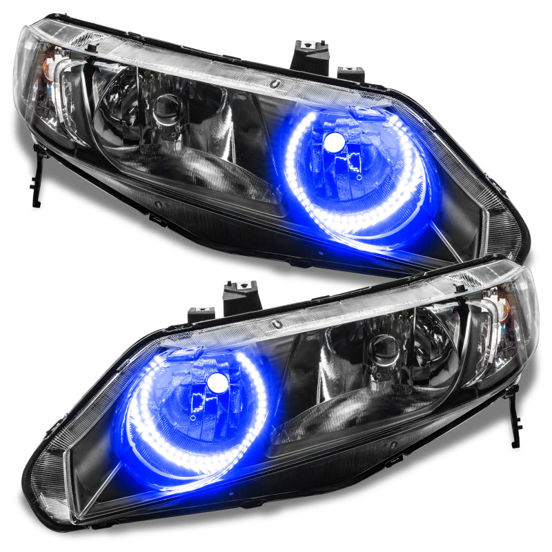 Oracle 06-11 Honda Civic Sedan LED Headlight Halo Kit - Blue