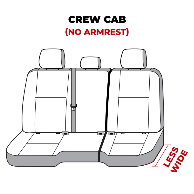 Covercraft 11-24 Dodge Ram Polycotton SeatSaver Custom Second Row Seat Covers - Grey