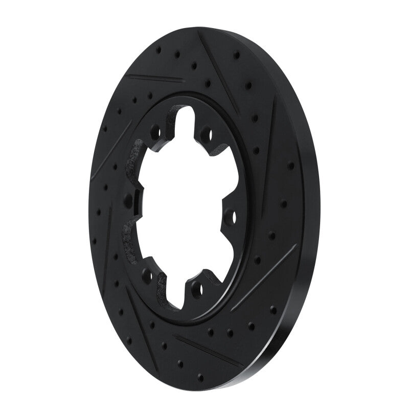 R1 15-25 Ford Transit-150 Rear Right Drilled & Slotted Black Brake Rotor