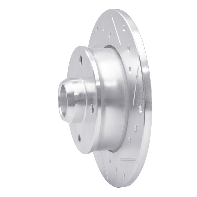 R1 85-02 Volkswagen CORRADO Rear Right Drilled & Slotted Silver Brake Rotor