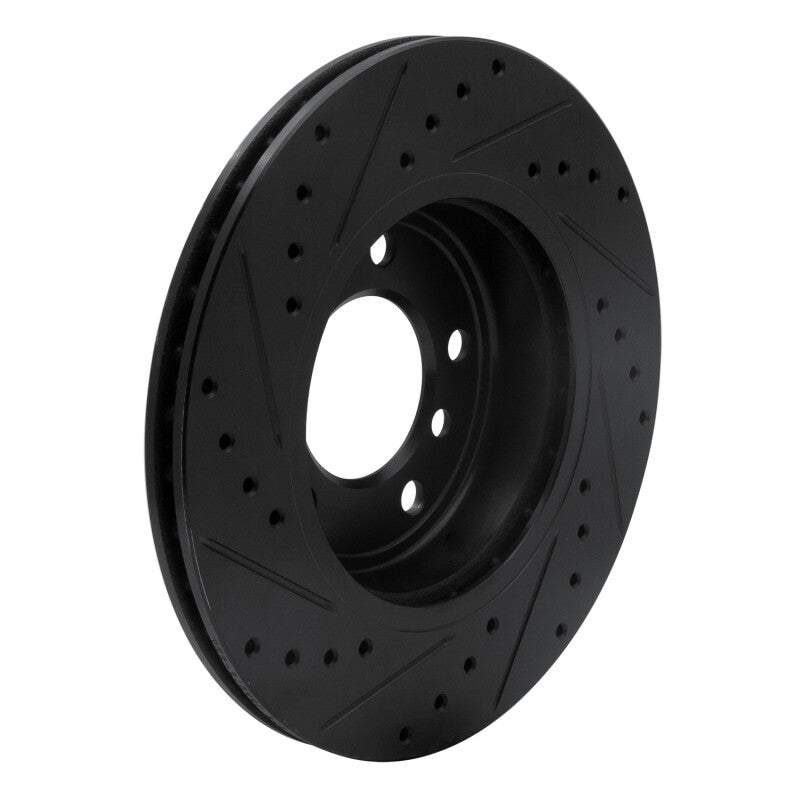R1 99-08 BMW 325CI (USA/Canada) Front Right Drilled & Slotted Black Brake Rotor
