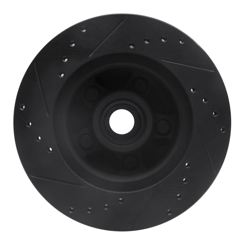 R1 79-91 Ford Country Squire Front Right Drilled & Slotted Black Brake Rotor
