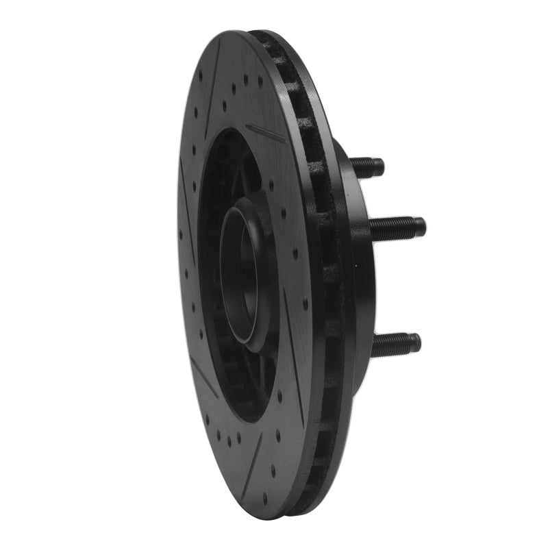 R1 83-92 Ford Explorer Front Right Drilled & Slotted Black Brake Rotor