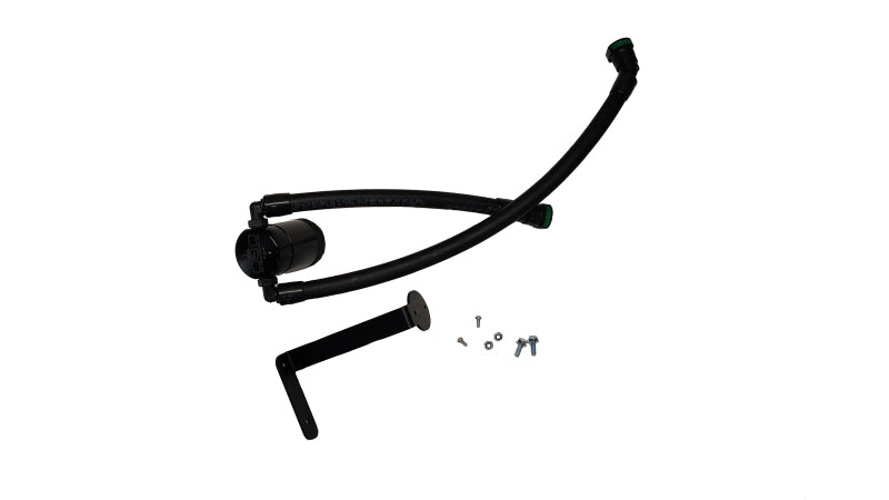 J&L 21-26 Ford F-150 5.0L Oil Separator 3.0 PCV Side - Black Anodized