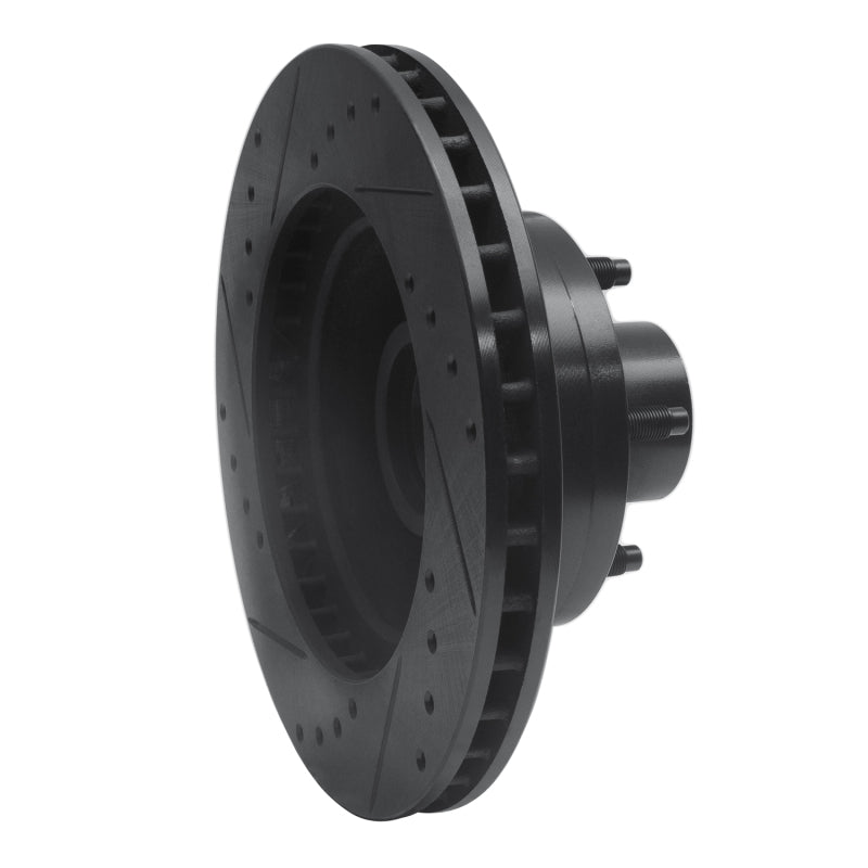 R1 79-91 Ford Country Squire Front Right Drilled & Slotted Black Brake Rotor