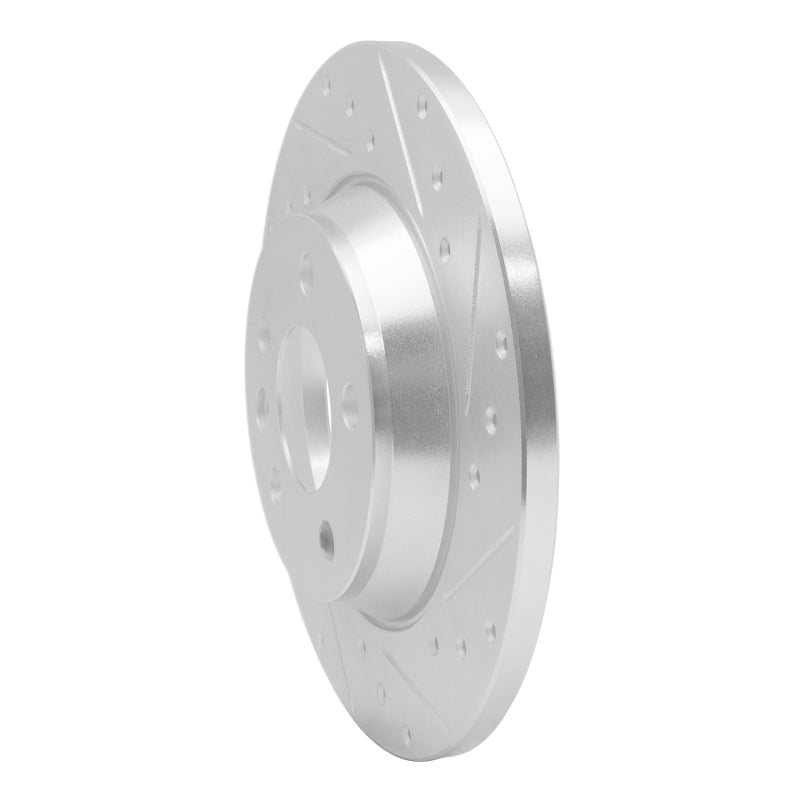 R1 01-03 Volkswagen EuroVan Rear Right Drilled & Slotted Silver Brake Rotor
