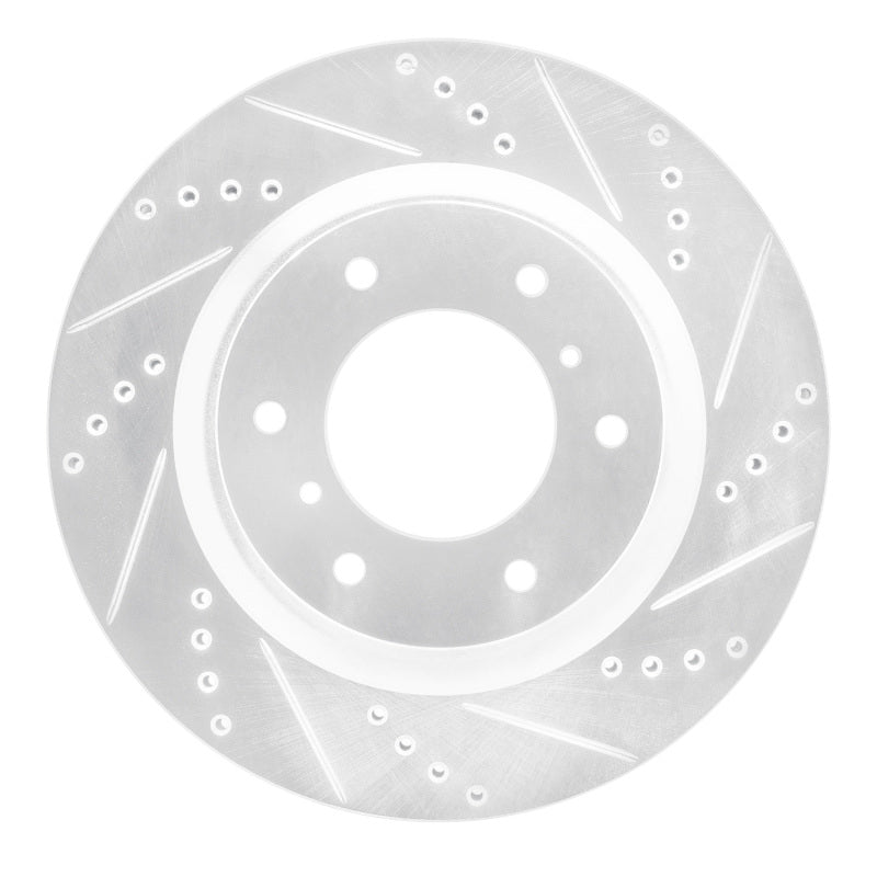 R1 08-17 Mitsubishi Montero Limited (Mexico) Front Right Drilled & Slotted Silver Brake Rotor