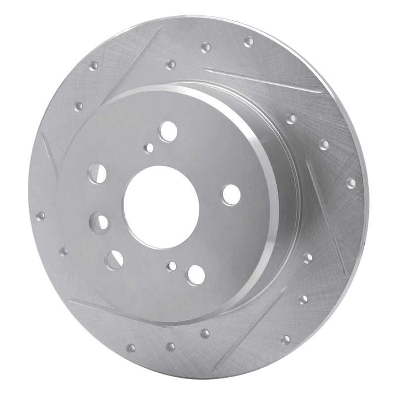 R1 92-03 Lexus ES300 Rear Left Drilled & Slotted Silver Brake Rotor