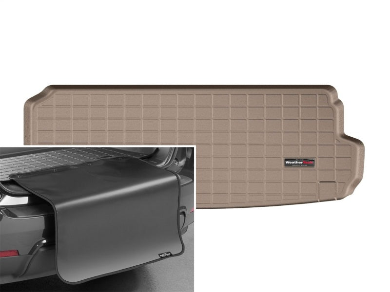 WeatherTech 2017+ Audi Q7 Cargo Liners With Bumper Protector - Tan