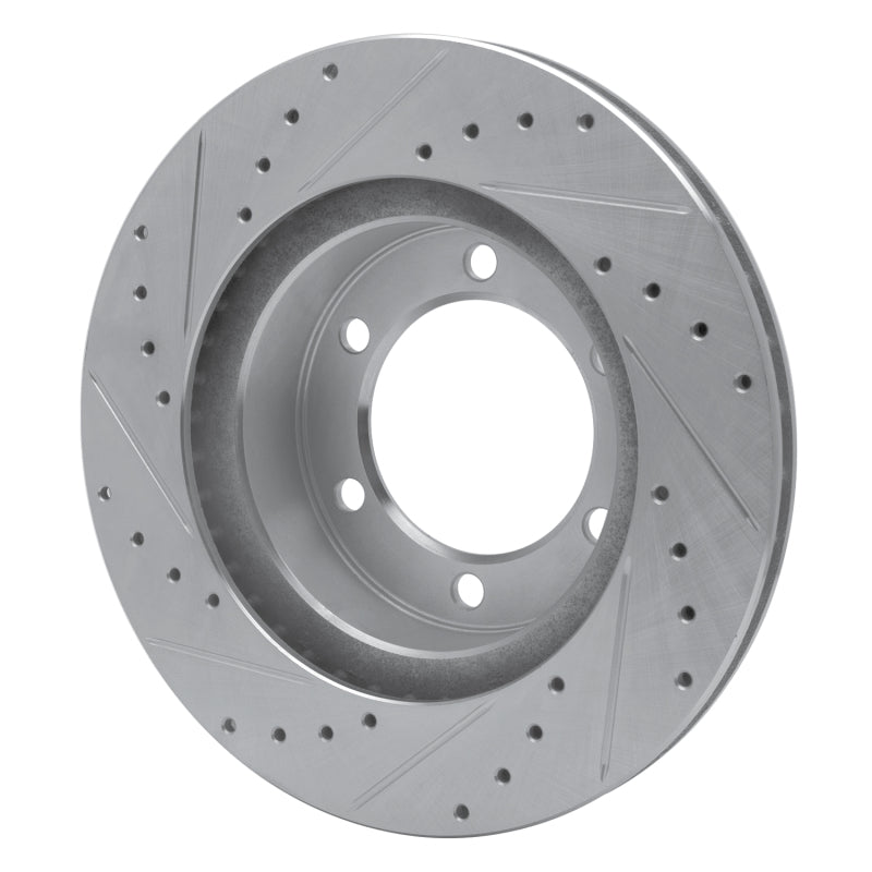 R1 95-04 Toyota 4Runner Front Right Drilled & Slotted Silver Brake Rotor
