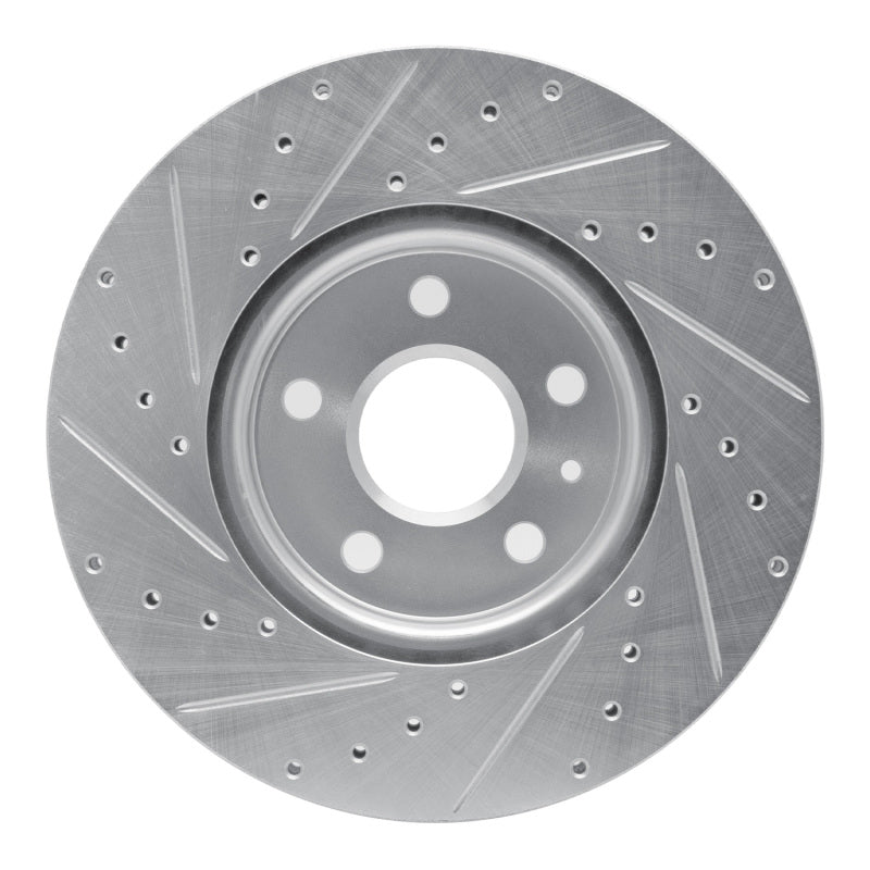 R1 06-15 Lexus IS250 Rear Right Drilled & Slotted Silver Brake Rotor