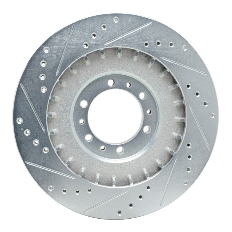 R1 98-04 Mitsubishi Montero Sport (USA/Canada) Front Right Drilled & Slotted Silver Brake Rotor