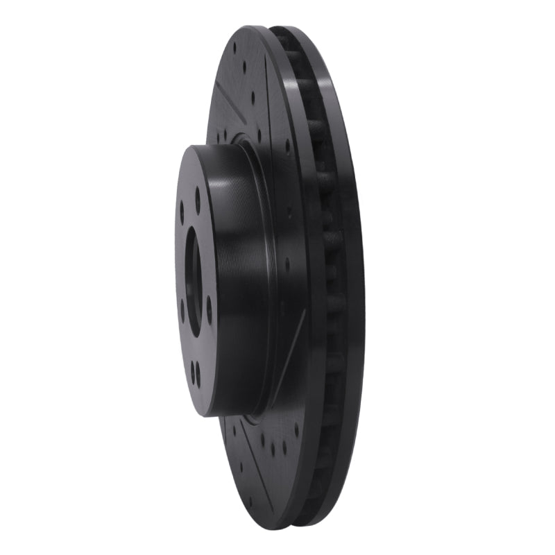R1 16-23 Mercedes-Benz Metris Front Right Drilled & Slotted Black Brake Rotor