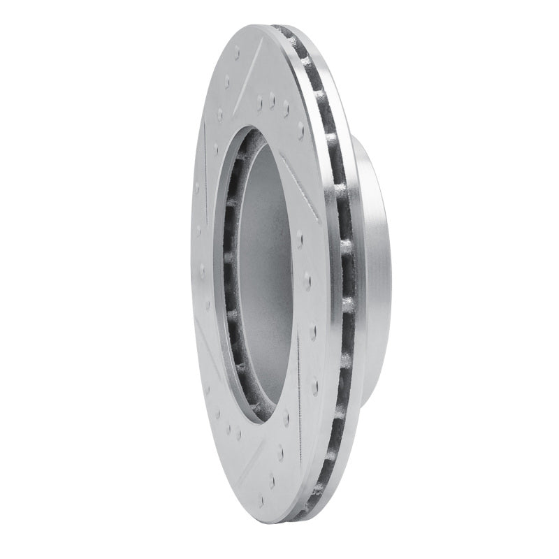 R1 88-92 Geo Prizm Front Right Drilled & Slotted Silver Brake Rotor