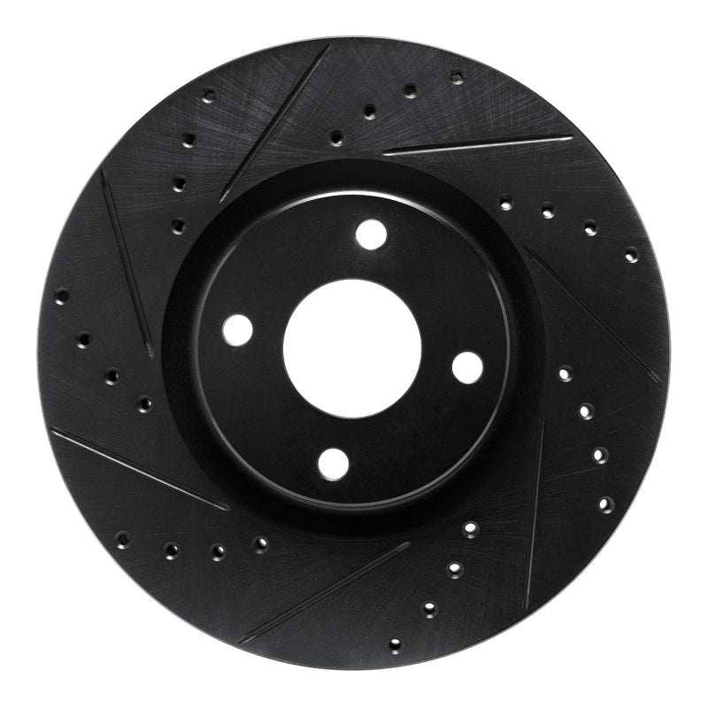 R1 18-22 Ford Ecosport Front Left Drilled & Slotted Black Brake Rotor