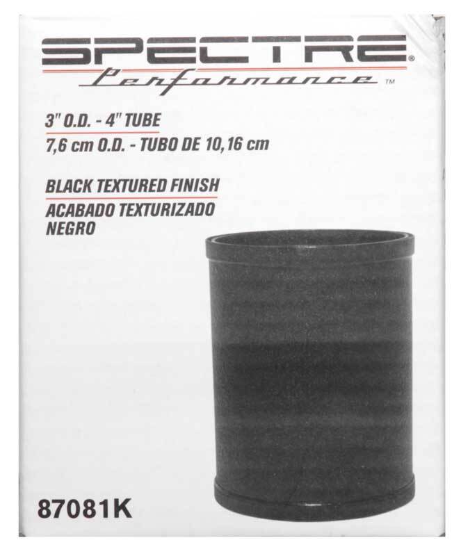 Spectre Tube Intake 3in od X 4inl - Black