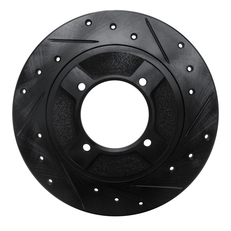 R1 82-86 Nissan Pulsar NX Front Right Drilled & Slotted Black Brake Rotor
