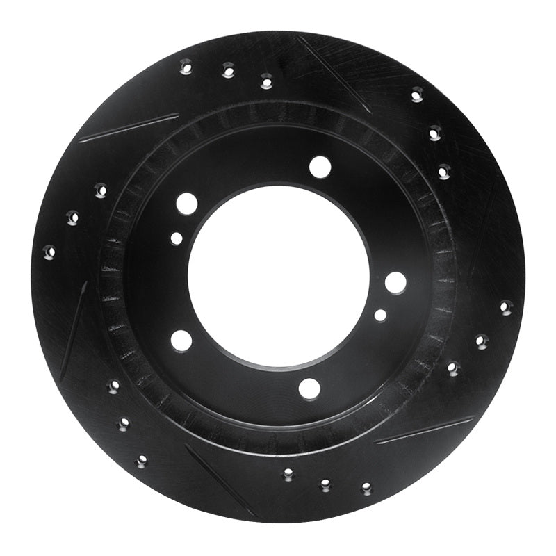 R1 99-04 Chevrolet Tracker Front Left Drilled & Slotted Black Brake Rotor