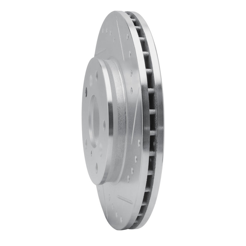 R1 88-92 Ford Probe Front Right Drilled & Slotted Silver Brake Rotor