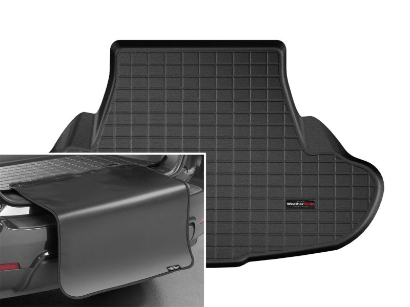 WeatherTech 2016+ Infinity Q50 Cargo Liner With Bumper Protector - Black (w/ No Spare Tire)