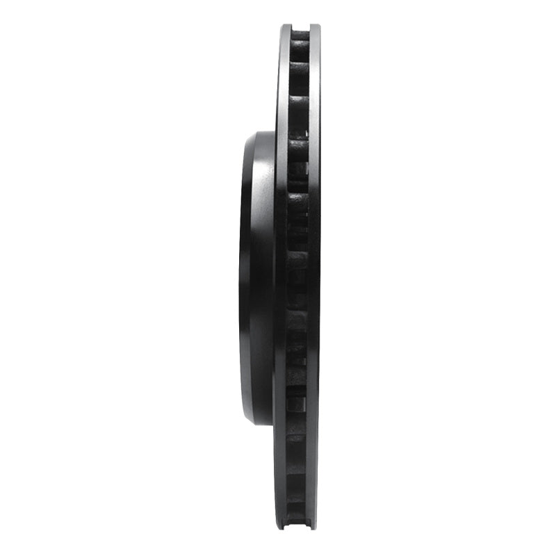 R1 06-13 Chevrolet Corvette Rear Right Drilled & Slotted Black Brake Rotor
