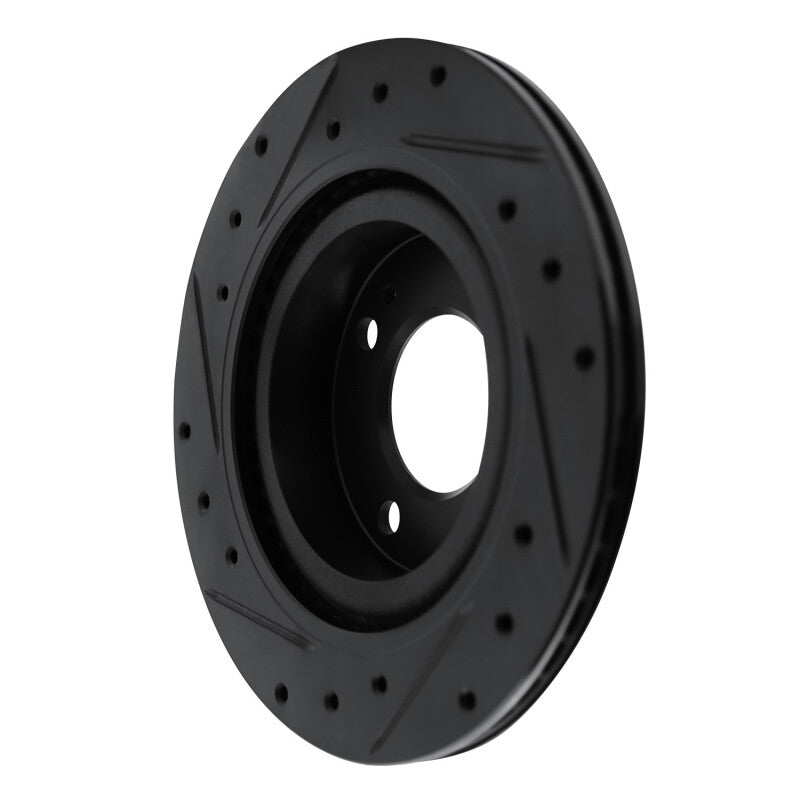 R1 16-25 Dodge Attitude (Mexico) Front Right Drilled & Slotted Black Brake Rotor