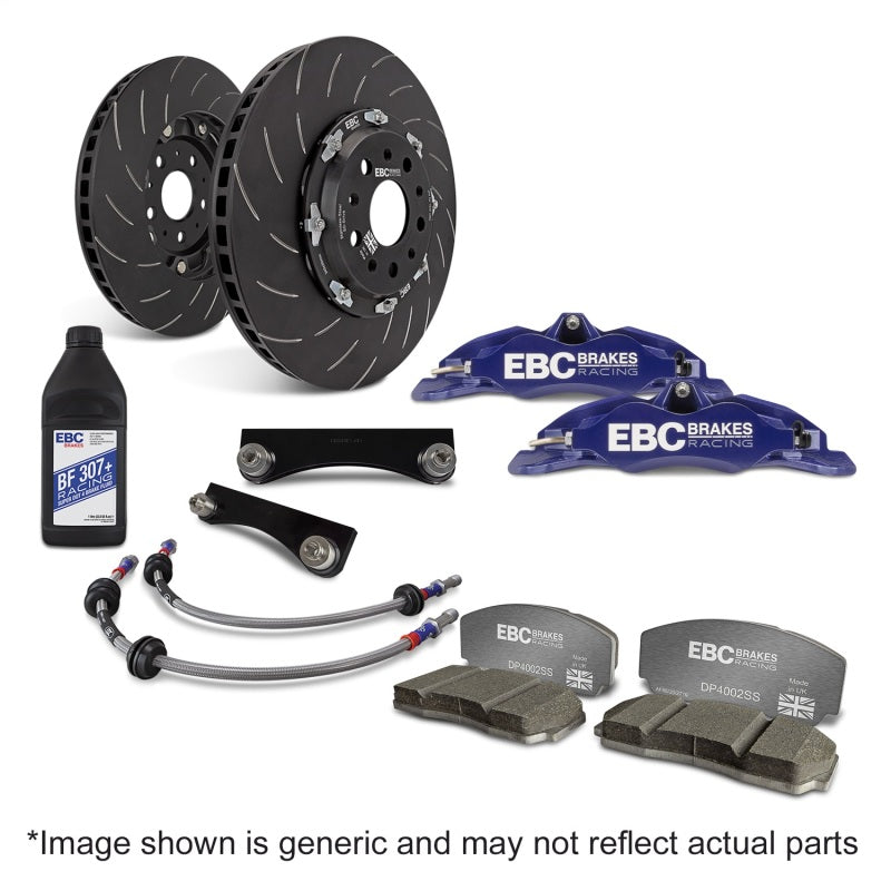 EBC Racing 12-19 BMW 3-Series (F30/F31/F34) Blue Apollo-4 Calipers 355mm Rotors Front Big Brake Kit