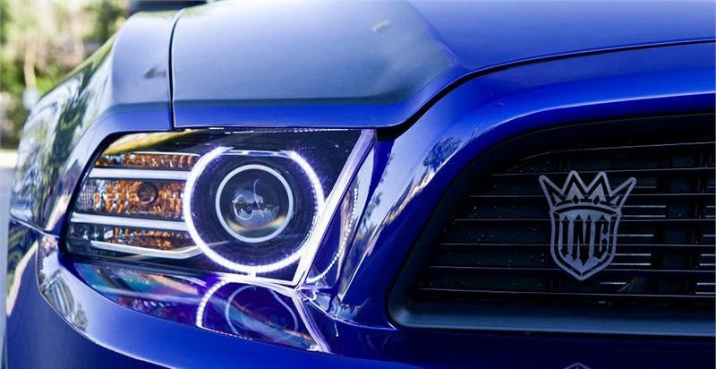 Oracle 13-14 Ford Mustang LED Projector Headlight Halo Kit - Red
