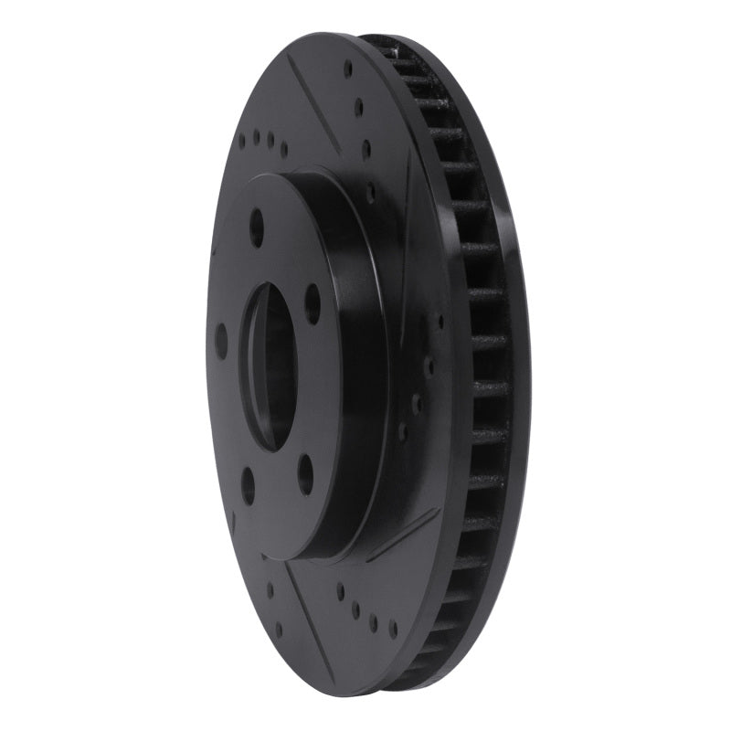 R1 97-05 Buick Century Front Right Drilled & Slotted Black Brake Rotor