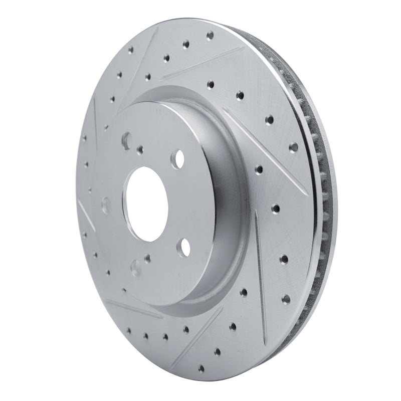 R1 18-25 Lexus ES250 Front Left Drilled & Slotted Silver Brake Rotor