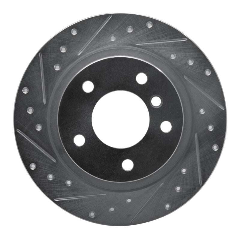 R1 05-12 BMW 120i (Mexico) Rear Left Drilled & Slotted Silver Brake Rotor
