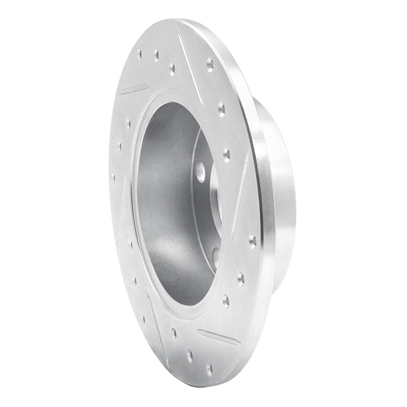 R1 98-01 Audi A6 Quattro Rear Left Drilled & Slotted Silver Brake Rotor