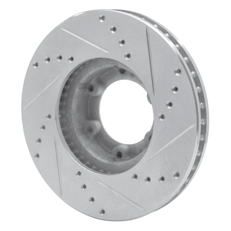 R1 89-93 Toyota Pickup Front Left Drilled & Slotted Silver Brake Rotor