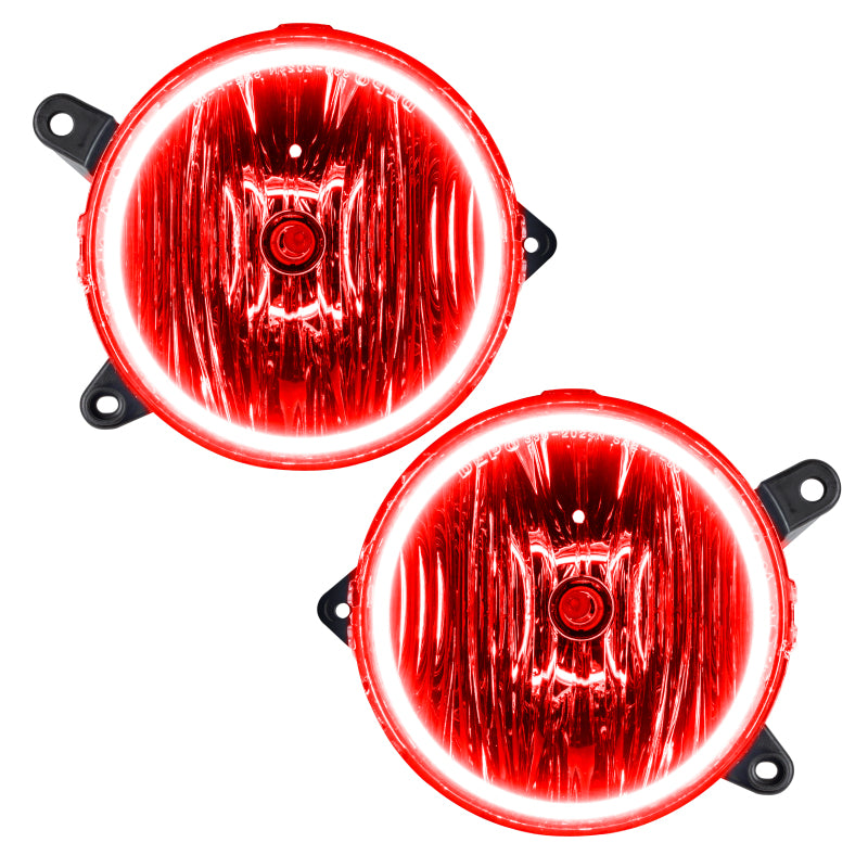Oracle 10-12 Ford Mustang LED Fog Light Halo Kit - GT Grill Fogs - Red