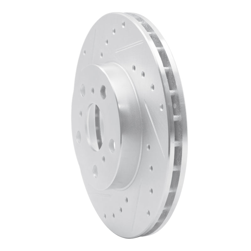 R1 90-91 Toyota Celica Front Left Drilled & Slotted Silver Brake Rotor